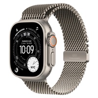 Apple Watch Ultra 3 GPS + Cellular 49mm Natural Titanium Case with Natural Titanium Milanese Loop - Small