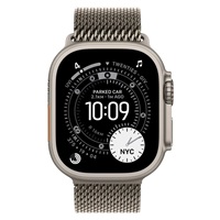 Apple Watch Ultra 3 GPS + Cellular 49mm Natural Titanium Case with Natural Titanium Milanese Loop - Medium