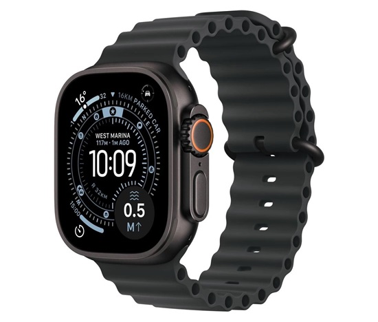 Apple Watch Ultra 3 GPS + Cellular 49mm Black Titanium Case with Black Ocean Band