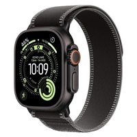 Apple Watch Ultra 3 GPS + Cellular 49mm Black Titanium Case with Black/Charcoal Trail Loop - S/M