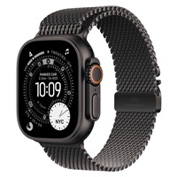 Apple Watch Ultra 3 GPS + Cellular 49mm Black Titanium Case with Black Titanium Milanese Loop - Large