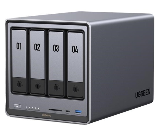 UGREEN NASync DXP4800 (4C/IntelN100/3,4GHz/8GBRAM/4xSATA/2xM.2/2x2,5GbE/2xUSB2.0/2xUSB3.2/1xUSB-C/HDMI/SD)
