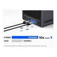 UGREEN NASync DXP4800 Plus (6C/Gold8505/4,4GHz/8GBRAM/4xSATA/2xM.2/1x2,5GbE/1x10GbE/2xUSB2.0/2xUSB3.2/1xUSB-C/HDMI/SD)
