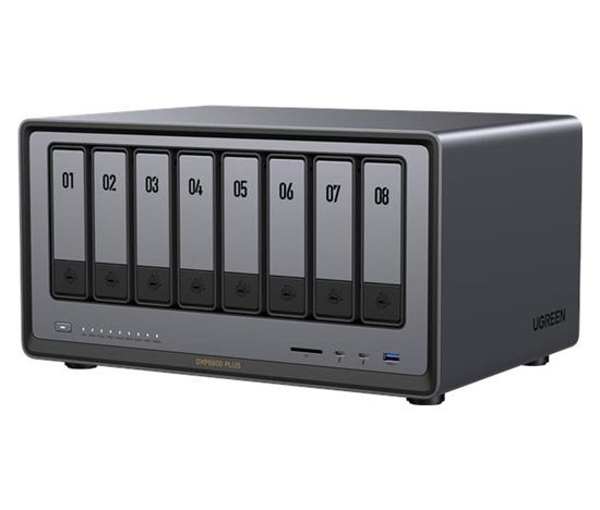 UGREEN NASync DXP8800 Plus (10C/i5-1235U/4,4GHz/8GBRAM/8xSATA/2xM.2/2x10GbE/1xPCIe/2xTB/2xUSB2.0/2xUSB3.2/HDMI/SD)