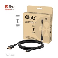 Club3D Kabel USB-C na DisplayPort 2.1 DP54 Bi-Directional, 8K120Hz, 4K480Hz, 2m