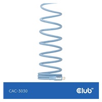 Club3D Kabel magnetický USB-C, 240W PD3.1, 480 Mbps, 2m, modrá