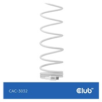 Club3D Kabel magnetický USB-C, 240W PD3.1, 480 Mbps, 2m, bílá