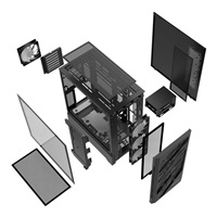 BAZAR - ADATA XPG case STARKER AIR BTF Mid-Tower, bez zdroje, 4x 120mm ARGB, Černá - Poškozený obal (Komplet)