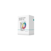 DEEPCOOL CPU Chladič AG400 WH ARGB V2, 1x120mm, LGA1851, AM5, bílá