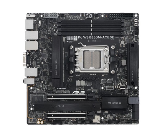 ASUS MB Sc AM5 Pro WS B850M-ACE SE, AMD B850, 4xDDR5, 1xHDMI, 1xDP, 1xVGA, mATX