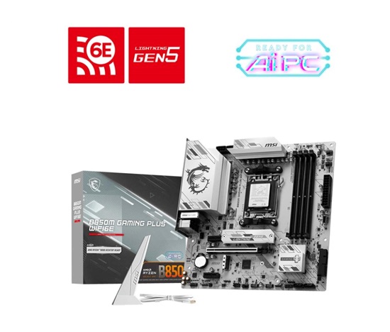 MSI MB Sc B850M GAMING PLUS WIFI6E, AMD B850, 4xDDR5, 1xHDMI, 1xDP, WiFi, ATX
