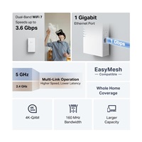 TP-Link RE220BE EasyMesh WiFi7 Extender/Repeater (BE3600,2,4GHz/5GHz,1xGbE)