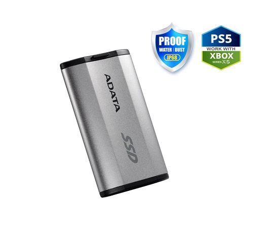 BAZAR - ADATA External SSD 1TB SD810 USB 3.2 USB-C, Stříbrná - Poškozený obal (Komplet)