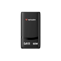 VERBATIM GaN Nabíječka Fold ‘n‘ Go 65W, 2xUSB-C, černá