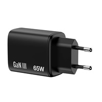 VERBATIM GaN Nabíječka Essentials 65W, 2xUSB-C, 1xUSB-A, černá