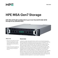 HPE MSA 2070 SFF 2x12Gb SAS 4-port Controller 12x3.84TB SSD 46TB Storage Array Smart Choice