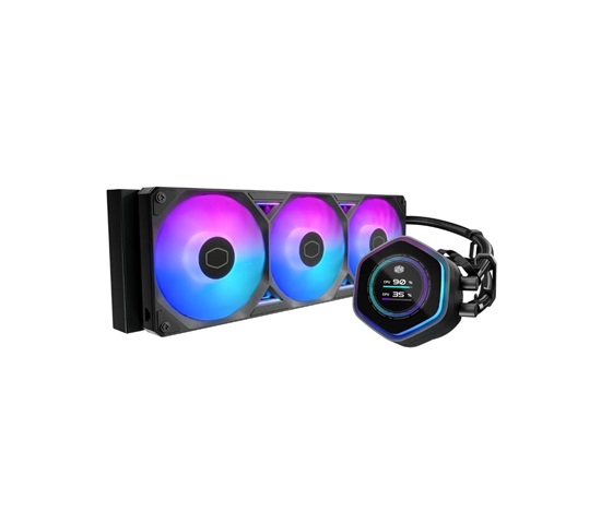 Cooler Master vodní chladič MasterLiquid Atmos II LCD 360, 3x120mm, LGA1851, AM5, černá