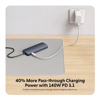 Hyper® EcoSmart™ Gen.2 Dual HDMI USB-C 11-in-1 Hub 140W PD 3.1 Pass-thru