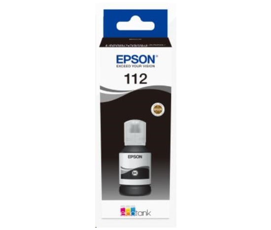 BAZAR - EPSON ink čer 112 EcoTank Pigment Black ink bottle - Poškozený obal (Komplet)