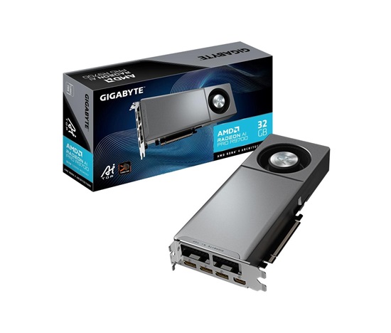 GIGABYTE VGA Radeon AI PRO R7900 AI TOP 32G, 32G GDDR6, 3xDP, 1xHDMI