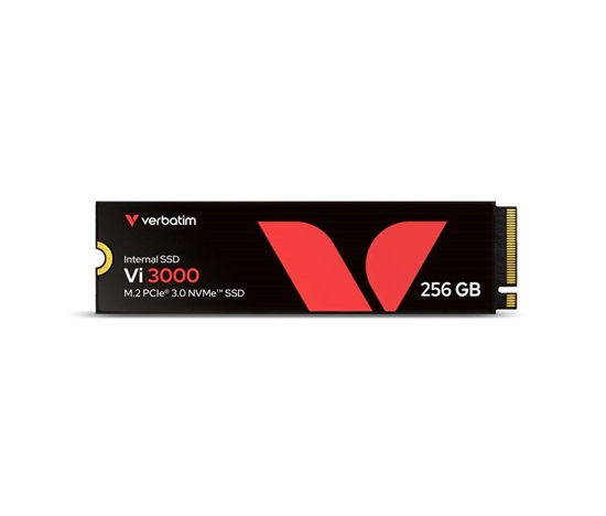 VERBATIM SSD Vi3000 Internal PCIe NVMe M.2 SSD 256GB , W 1300/ R 3300 MB/s