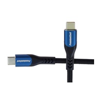PremiumCord USB-C kabel ( USB 3.2 GEN 2x2, 5A, 100W, 20Gbit/s ) 1m, bavlněný oplet