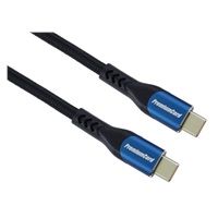 PremiumCord USB-C kabel ( USB 3.2 GEN 2x2, 5A, 100W, 20Gbit/s ) 2m, bavlněný oplet