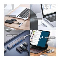 PremiumCord Hub USB3.2A na USB3.2 A + 3x USB2.0 A, SuperSpeed 5Gbps, hliníkové pouzdro