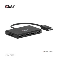 Club3D hub MST (Multi Stream Transport) DisplayPort 1.4 na 4x DisplayPort, Quad monitor, 4x 4K30Hz, 8K30Hz
