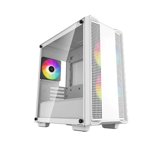 DEEPCOOL Case CC360 WH ARGB, mATX, Průhledná bočnice, 3x 120mm Fan, bílá