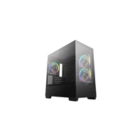 DEEPCOOL Case CG380 3F, mATX, ARGB, Průhledná bočnice, 3x120mm Fan, černá