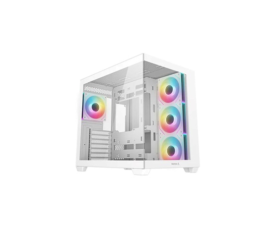 DEEPCOOL Case CG530 4F WH, ATX, Průhledná bočnice, 4x 120mm ARGB, bílá
