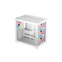 DEEPCOOL Case CG530 4F WH, ATX, Průhledná bočnice, 4x 120mm ARGB, bílá