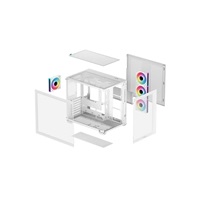 DEEPCOOL Case CG530 4F WH, ATX, Průhledná bočnice, 4x 120mm ARGB, bílá