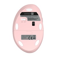 CONNECT IT FOR HEALTH LADIES PINK Bezdrátová vertikální myš, ergonomická, růžová