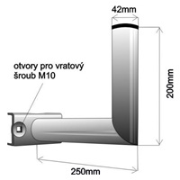 Držák antény na stožár, galvanický zinek, délka 25cm