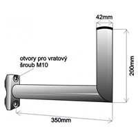 Držák antény na balkón, galvanický zinek, délka 35cm