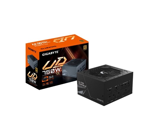 BAZAR - GIGABYTE zdroj UD750GM PG5, 750W, 80+ Gold, 120mm fan - Po opravě (Komplet)