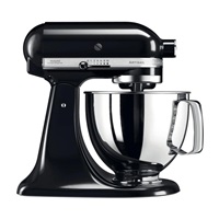 KitchenAid Artisan 5KSM125EOB Kuchyňský robot - 10 rychlostí, planetární systém, celokovová konstrukce, lesklá černá