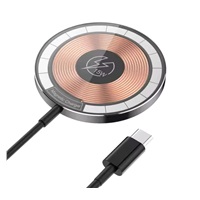 1stCOOL bezdrátová přenosná QI nabíječka 15W, MagSafe, USB-C, černá