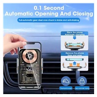 1stCOOL bezdrátová QI nabíječka 15W, do auta, MagSafe, USB-C, černá