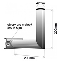 Držák antény na stožár, žárový zinek, délka 20cm
