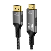 PremiumCord DisplayPort 1.4 na HDMI2.1  kabel pro rozlišení 8K@60Hz,4K@144Hz, 2m