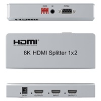 PremiumCord HDMI 2.1 splitter 1-2 porty, 8K@60Hz, 4K@120Hz, 1080p, HDR