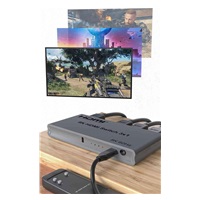 PremiumCord 8K@60Hz, 4K@144Hz HDMI switch 3:1 s dálkovým ovladačem