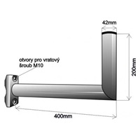 Držák antény na balkón, žárový zinek, délka 40cm