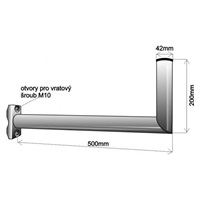 Držák antény na balkón, žárový zinek, délka 50cm