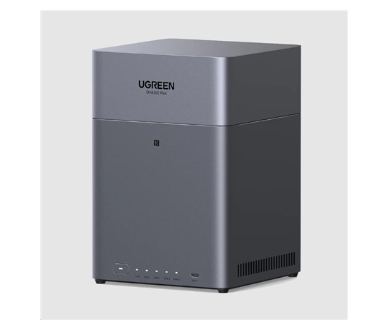 UGREEN NASync DH4300plus (2x4C/RockchipA76+A55/2,0GHz/8GBRAM/4xSATA/1x2,5GbE/2xUSB3.2/1xUSB-C/HDMI)