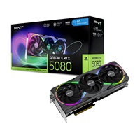 PNY VGA Nvidia GeForce RTX 5080 16GB ARGB OC Triple Fan, RTX 5080 OC, 16GB GDDR7, 3xDP, 1xHDMI