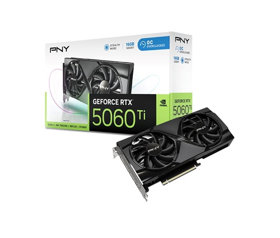 PNY VGA Nvidia GeForce RTX 5060 Ti 16GB OC, RTX 5060 Ti, 16GB GDDR7, 3xDP, 1xHDMI